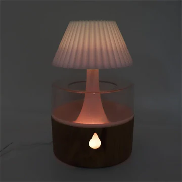 Regnmoln Luftfuktare - Kylig Dimma Aromaterapi Diffuser, USB-Driven med Nattljus