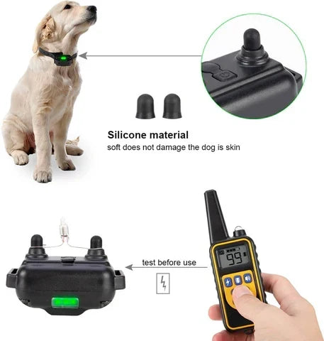 800M Uppladdningsbar Elektrisk Hundträningshalsband | Vattentät, Fjärrkontroll &amp; Ideal för Effektiv Hundträning
