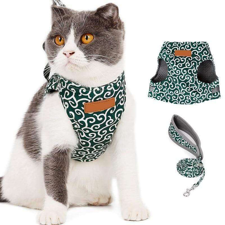 PAWVENTURE SÄNG – Kattsele med andningsbart nät och koppel