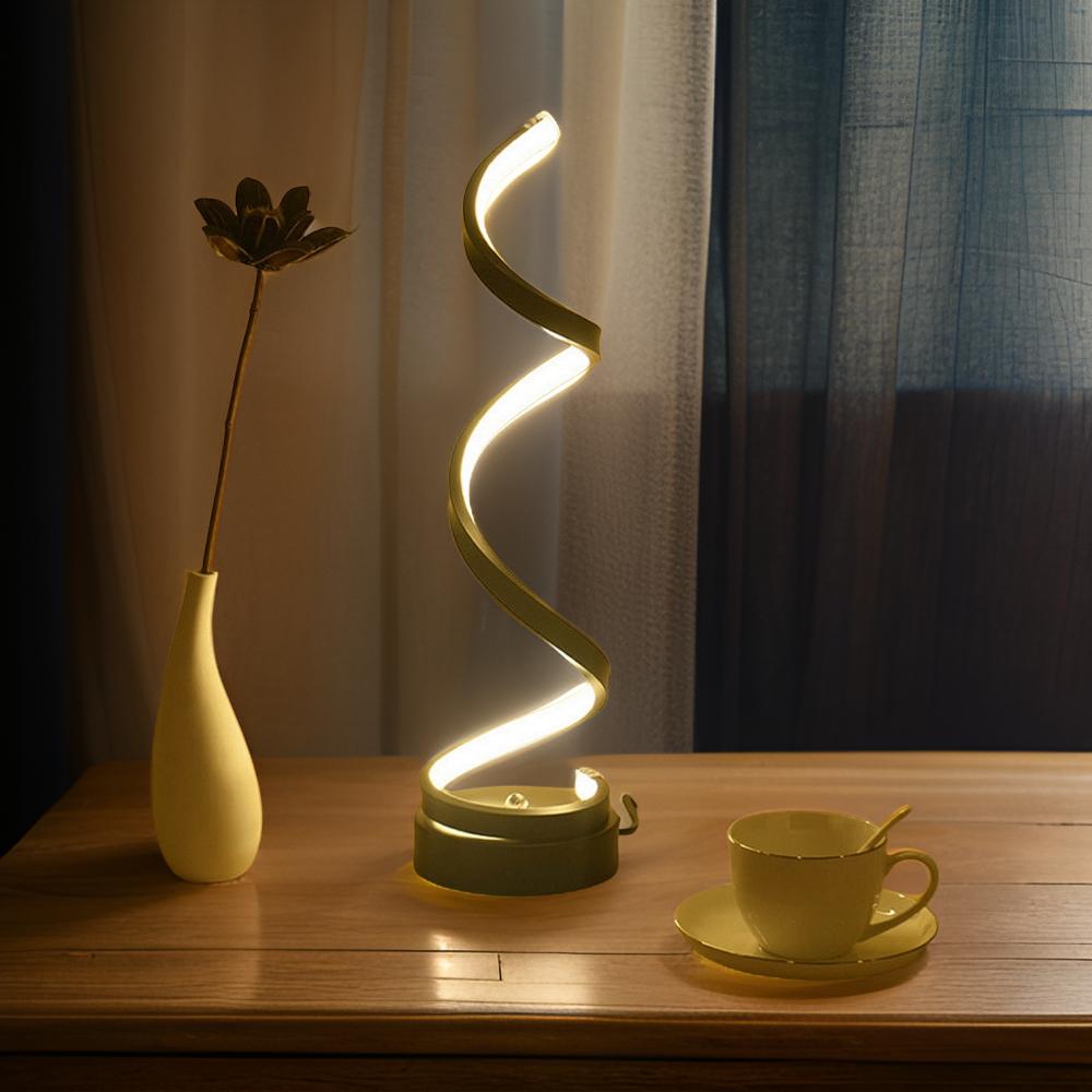 Modern LED-bordslampa med touch-kontroll och varmt ljus