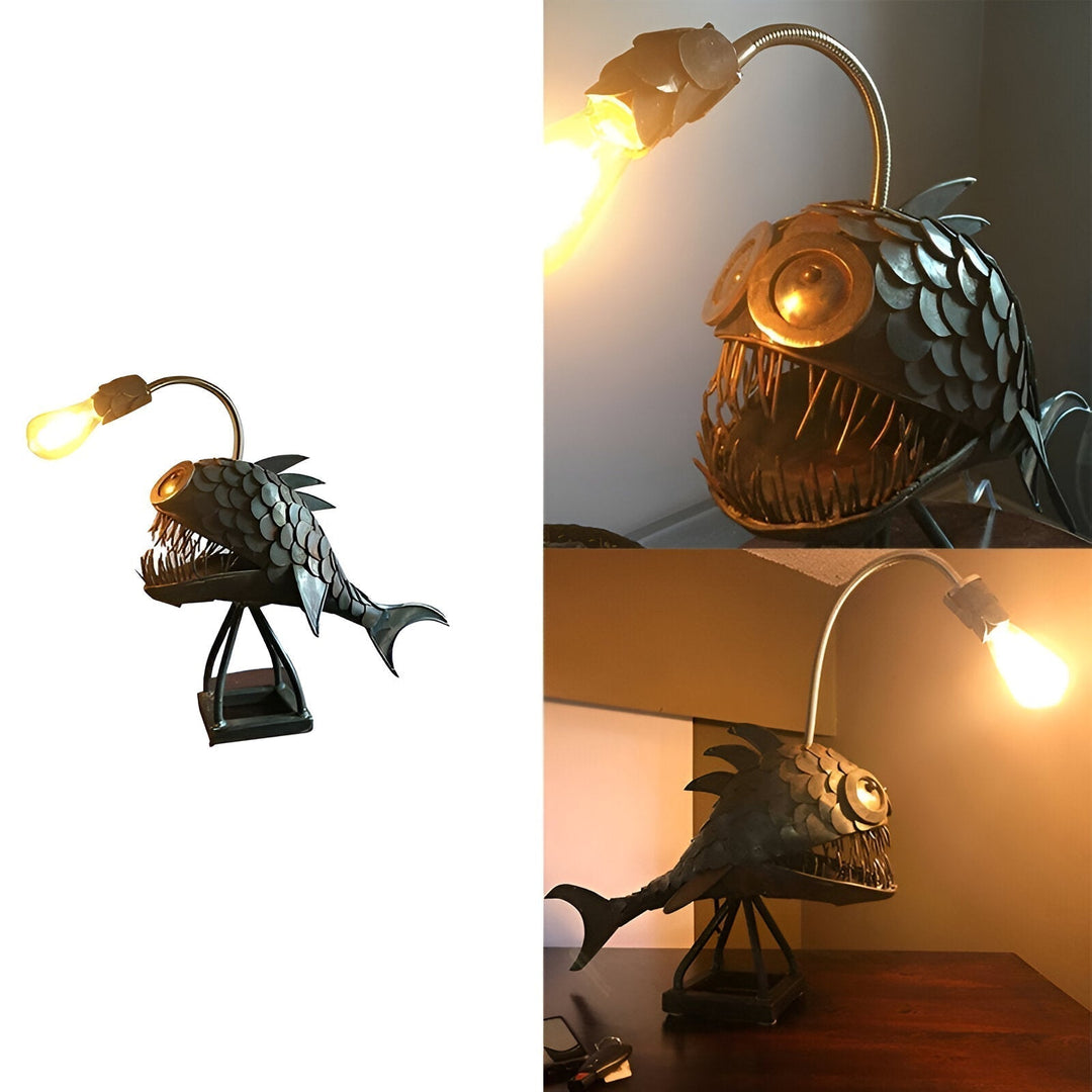 Steampunk Angler Fish Lamp – Cool &amp; Ovanlig Golvlampa för Ditt Hem