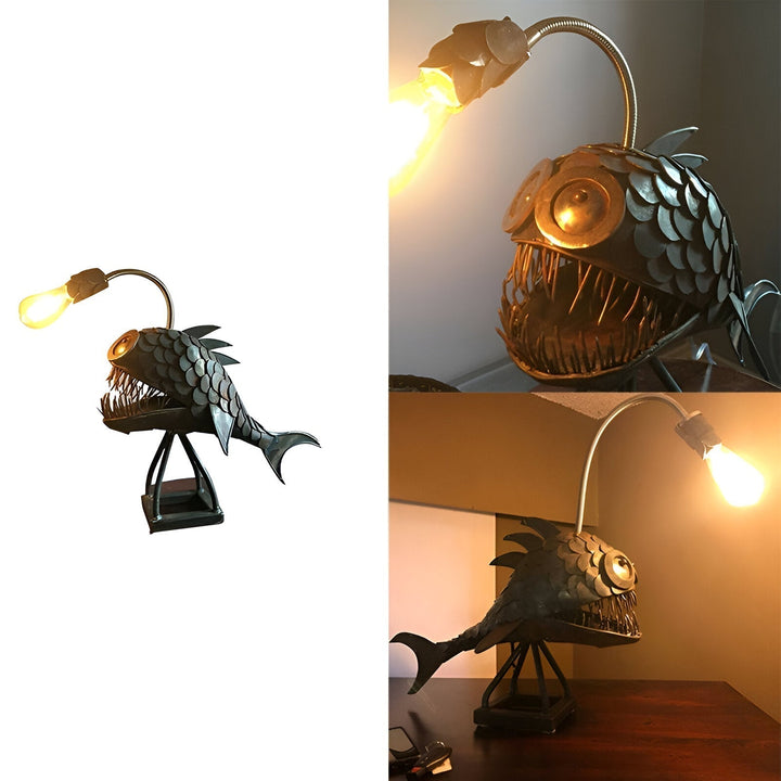 Steampunk Angler Fish Lamp – Cool &amp; Ovanlig Golvlampa för Ditt Hem