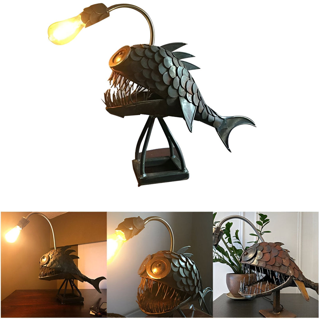 Steampunk Angler Fish Lamp – Cool &amp; Ovanlig Golvlampa för Ditt Hem