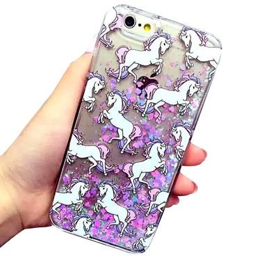 Glittrande Enhörning iPhone-fodral |