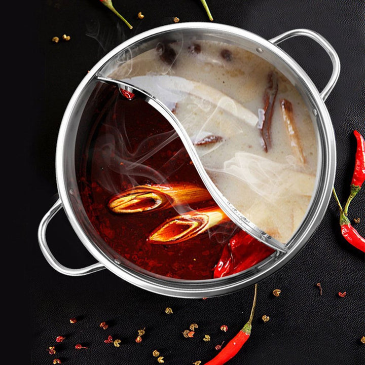 Hot Pot Twin Split Rostfritt Stål Panna