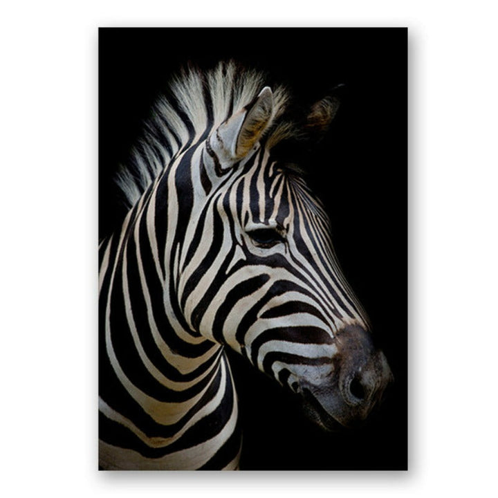 Natur Vilda Djur Afrika Vilda Djur Svart Vit - Canvas Väggkonst Målning