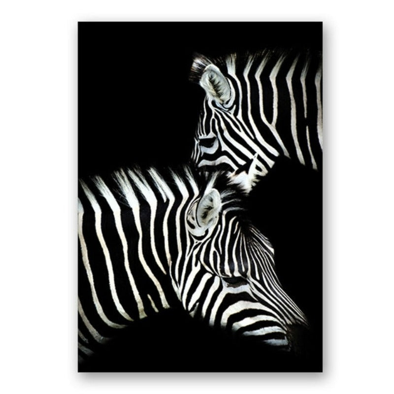 Natur Vilda Djur Afrika Vilda Djur Svart Vit - Canvas Väggkonst Målning