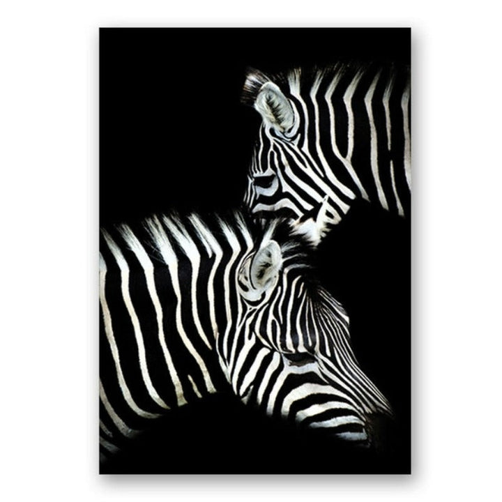 Natur Vilda Djur Afrika Vilda Djur Svart Vit - Canvas Väggkonst Målning