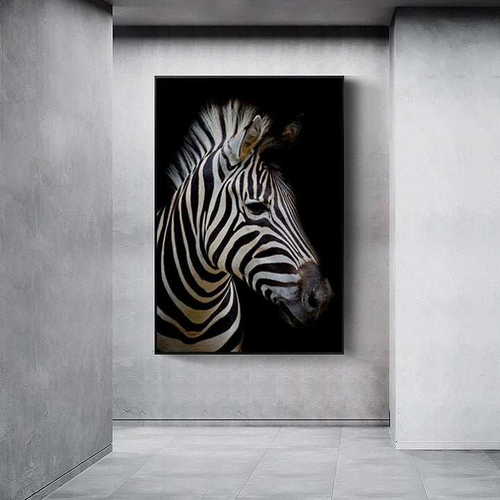 Natur Vilda Djur Afrika Vilda Djur Svart Vit - Canvas Väggkonst Målning