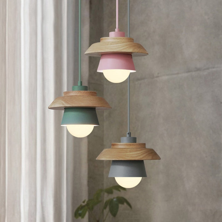 Modern Nordisk Trä Pendellampa