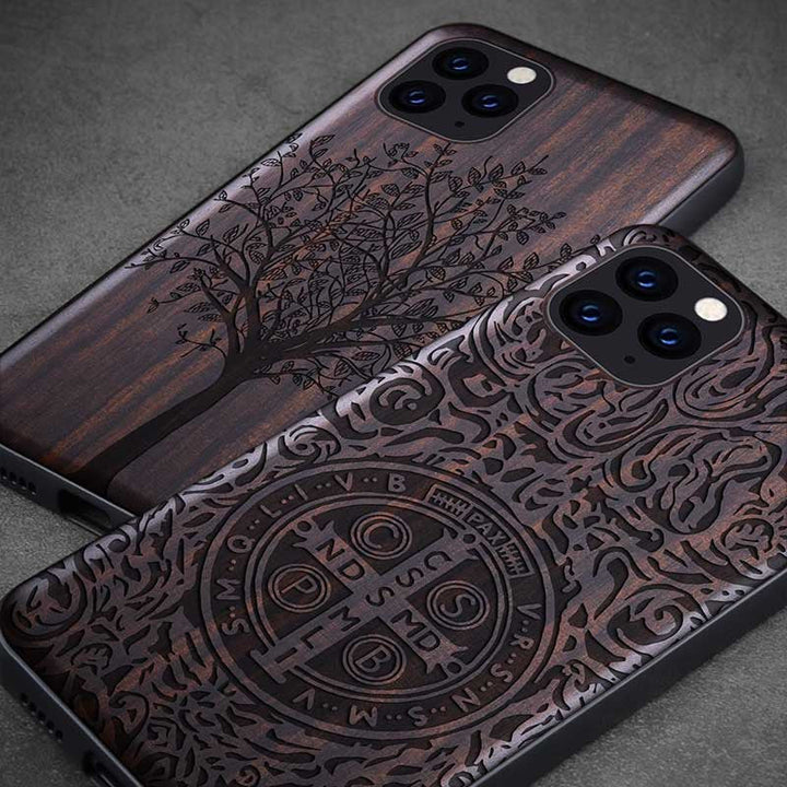 Lyxigt Flexibelt iPhone-skal i Trä