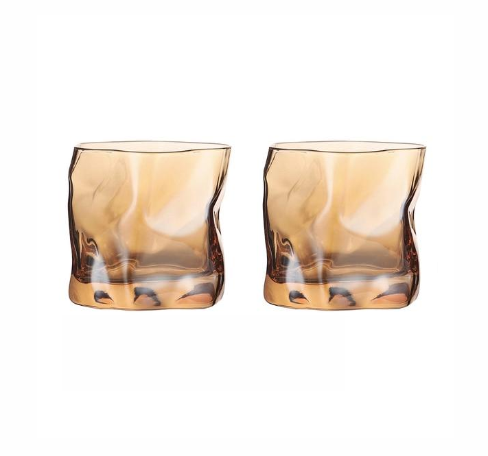 Förvrängd Textur Whiskyglas Set