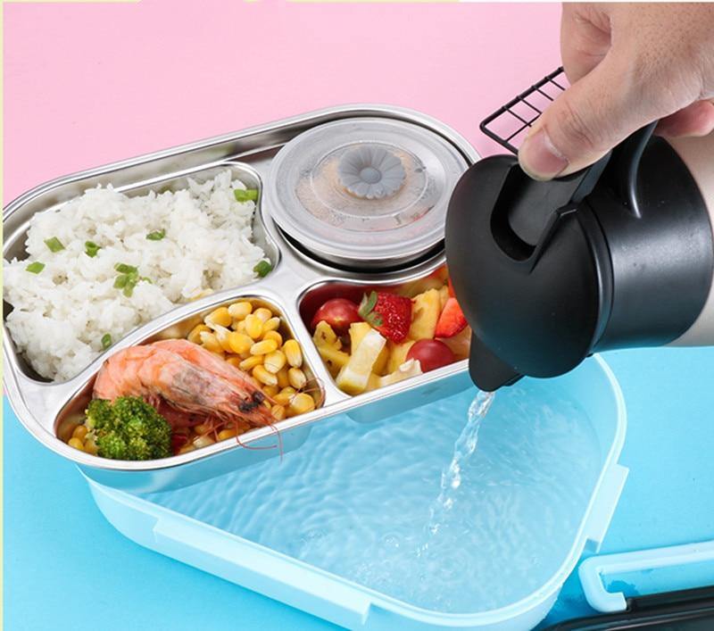 Läckagesäker lunchlåda i rostfritt stål
