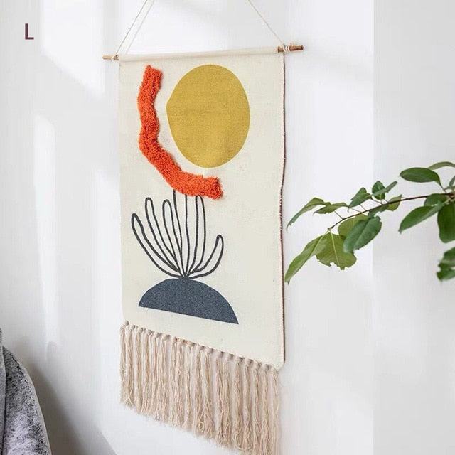 Geometrisk tuftad väggmatta