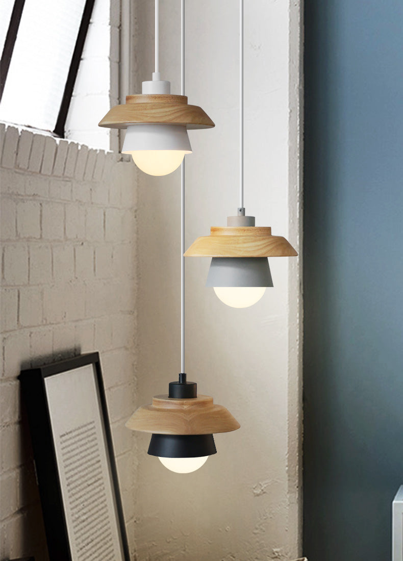Modern Nordisk Trä Pendellampa