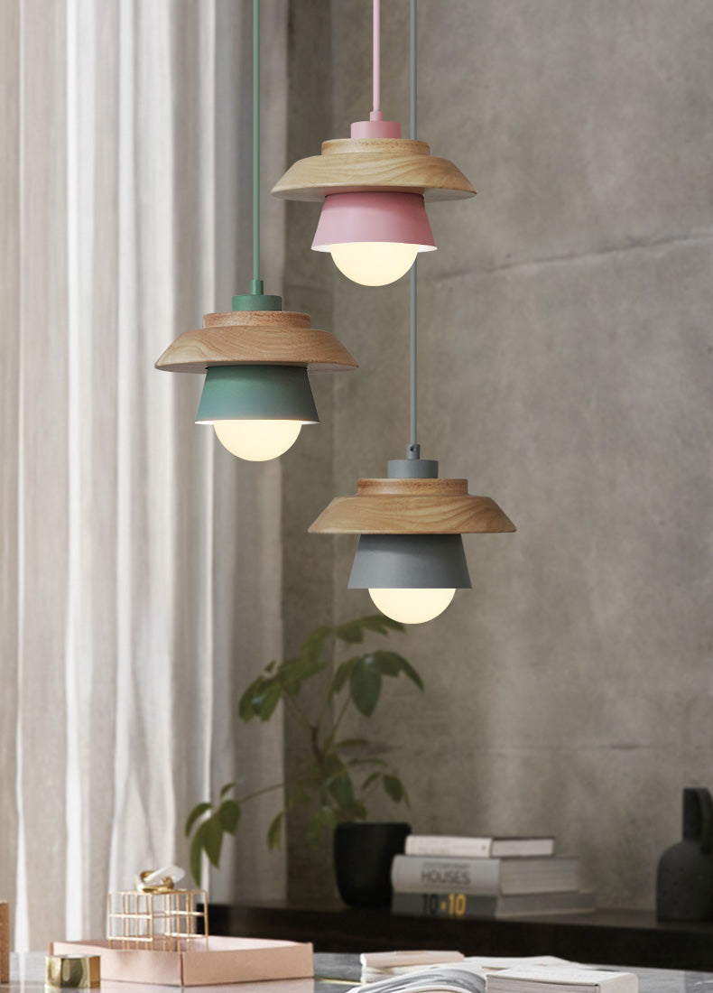 Modern Nordisk Trä Pendellampa