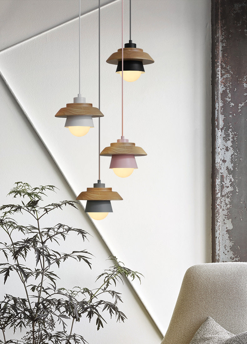 Modern Nordisk Trä Pendellampa