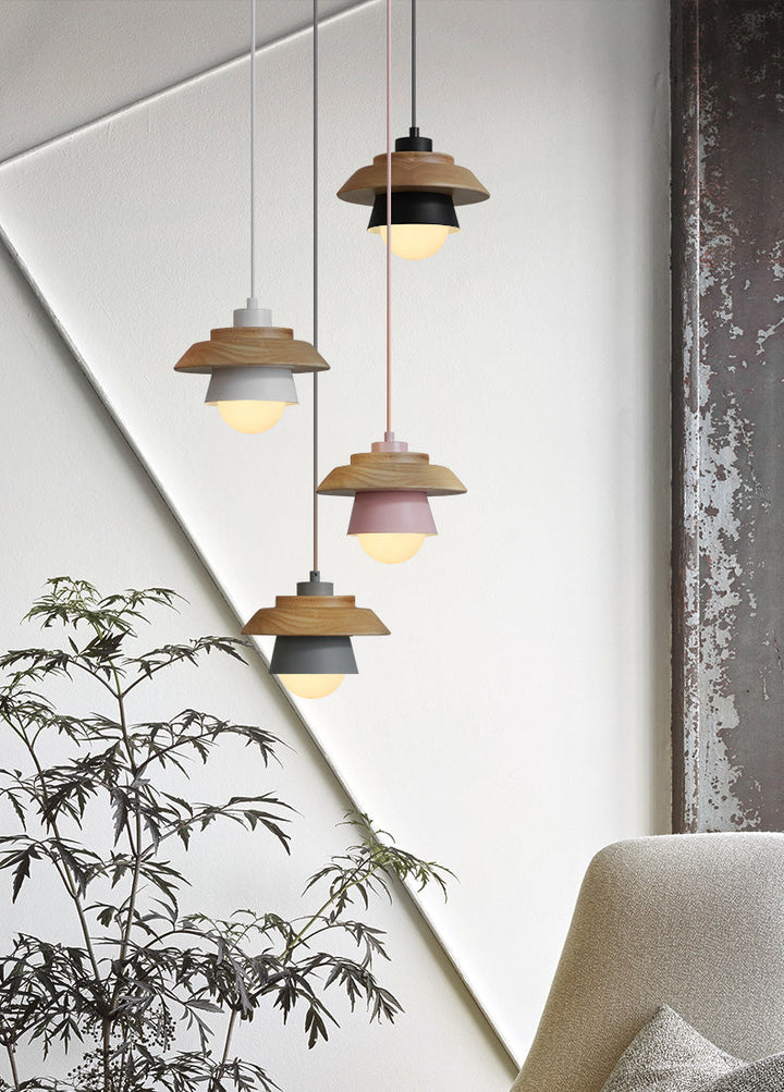 Modern Nordisk Trä Pendellampa