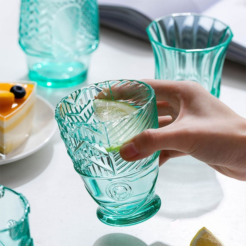 Färgglatt Glas Muggsset i Koi Fiskform - Rea
