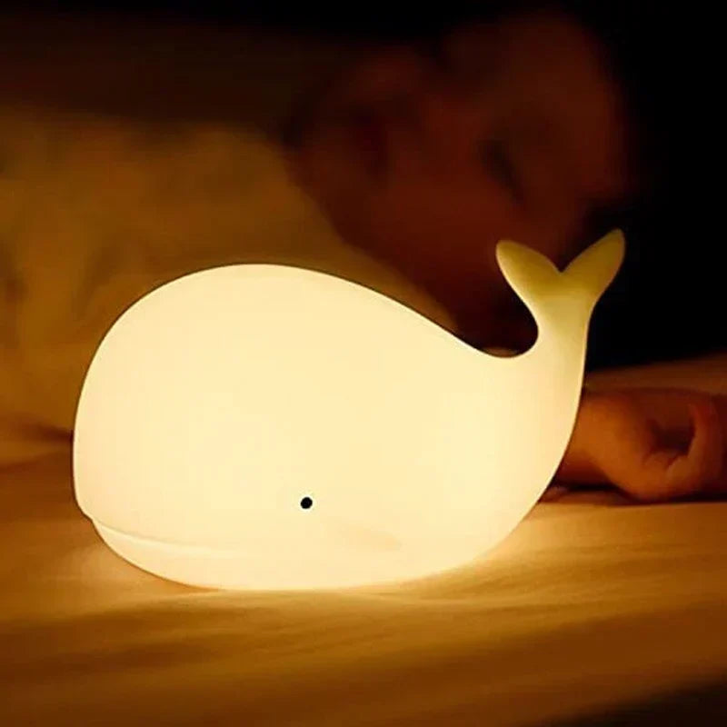 Söt Val Nattlampa med färgändring - GlowWhale |