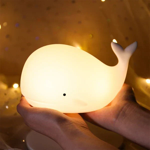 Söt Val Nattlampa med färgändring - GlowWhale