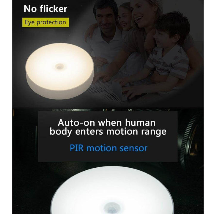 Uppladdningsbar Rörelsesensor LED USB Nattlampa