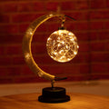 Rayvia Lunar Lamp - Halvmåne LED-lampa med glasglob för en mysig atmosfär