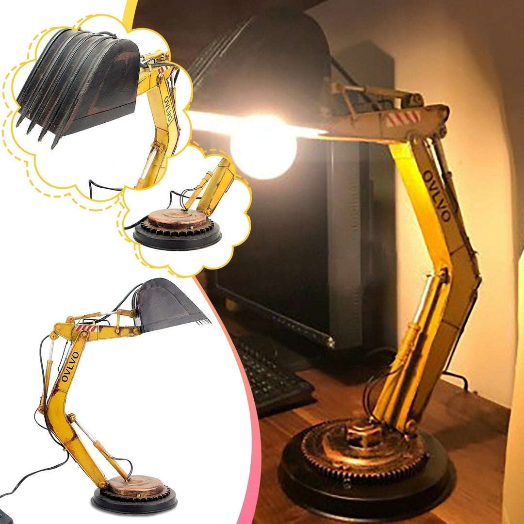 Unik Grävmaskin Bordslampa