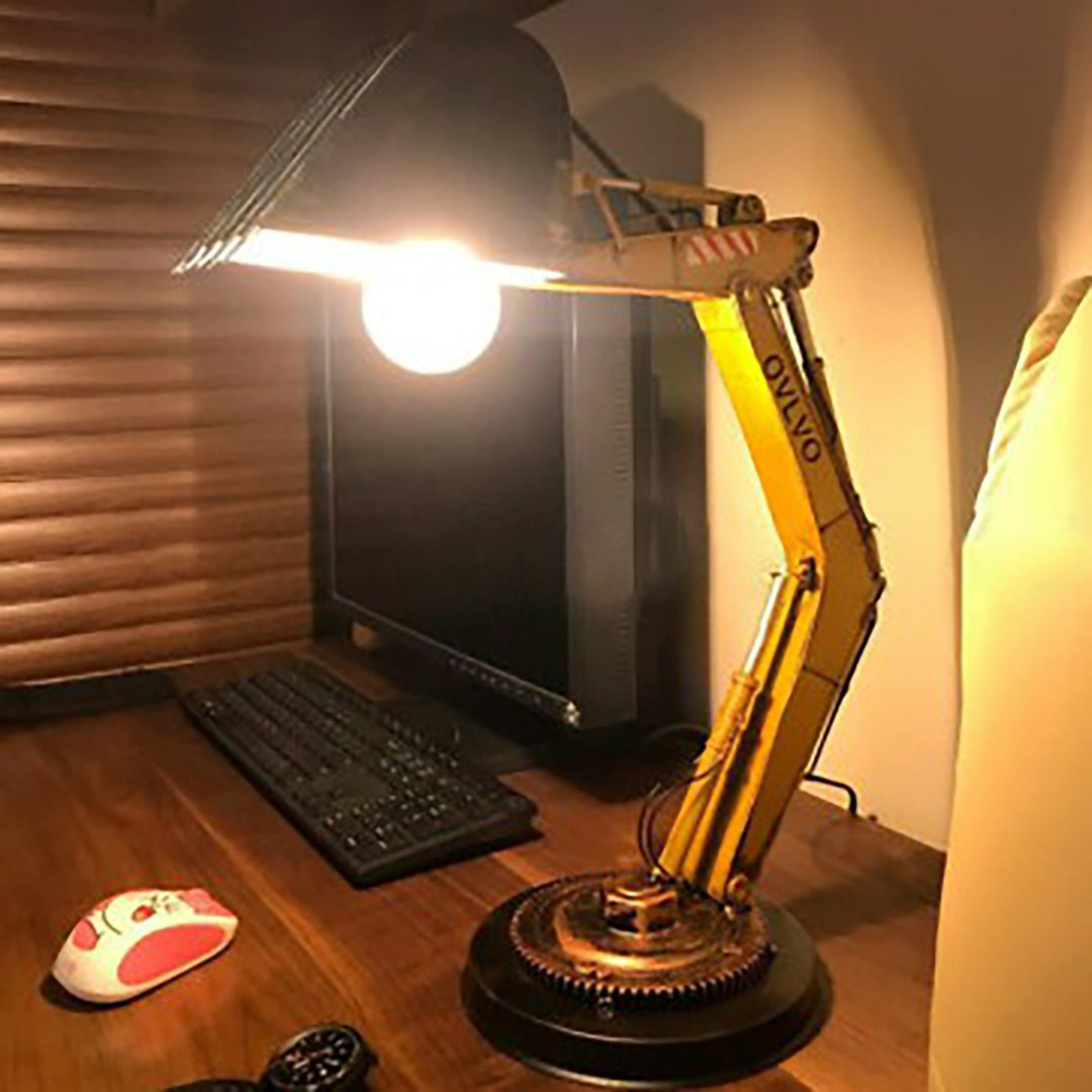 Unik Grävmaskin Bordslampa