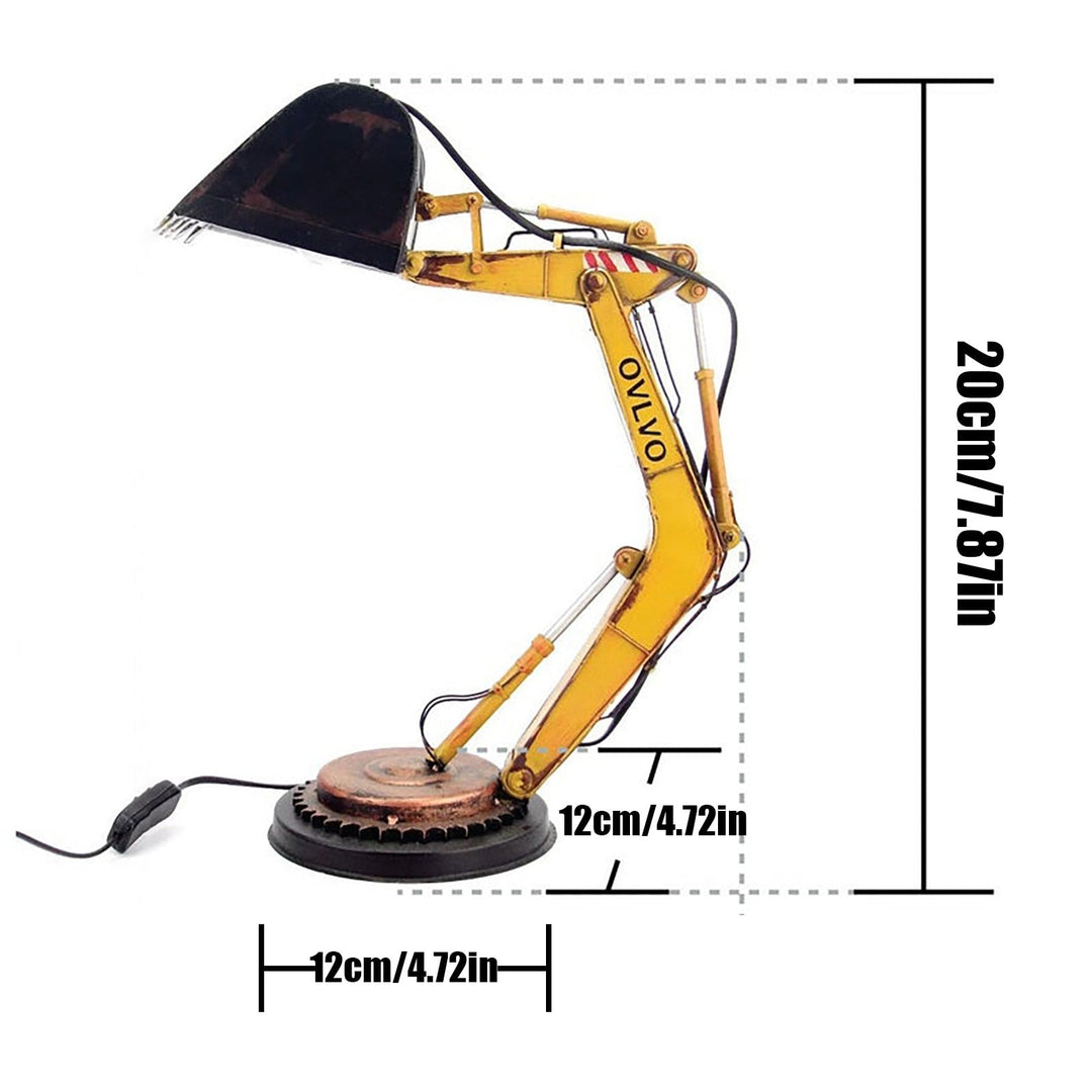 Unik Grävmaskin Bordslampa