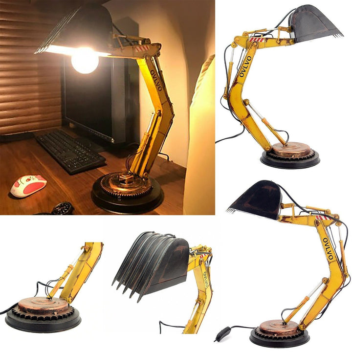 Unik Grävmaskin Bordslampa