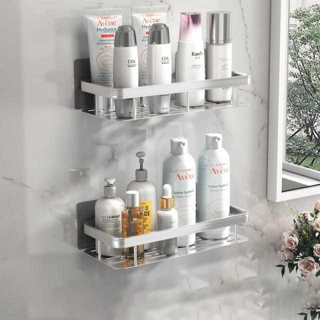 Metall Sugkoppar Badhyllor