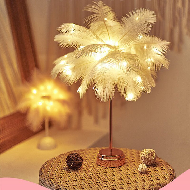 Fjäderpalm Kreativ Bordslampa
