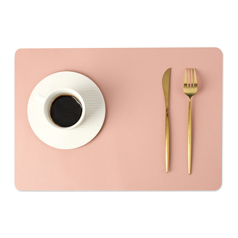 Moderna rektangulära vattentäta PU-läder placemats