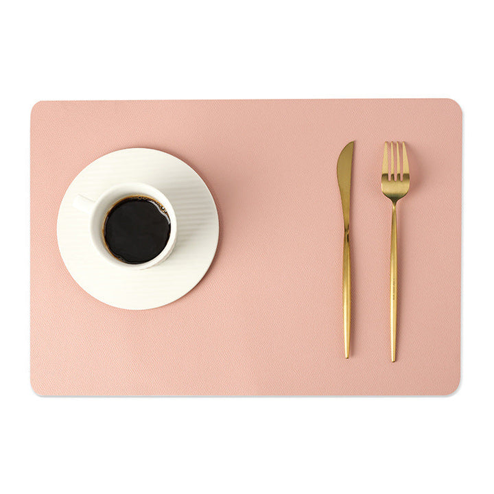Moderna rektangulära vattentäta PU-läder placemats