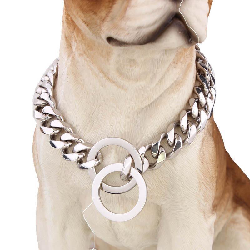 Stora Hip Hop Kedjor Hundhalsband 15mm