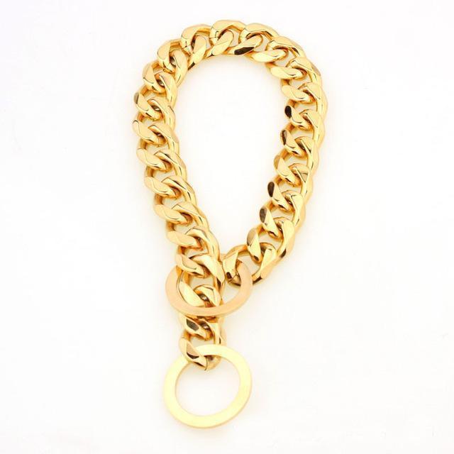Stora Hip Hop Kedjor Hundhalsband 15mm