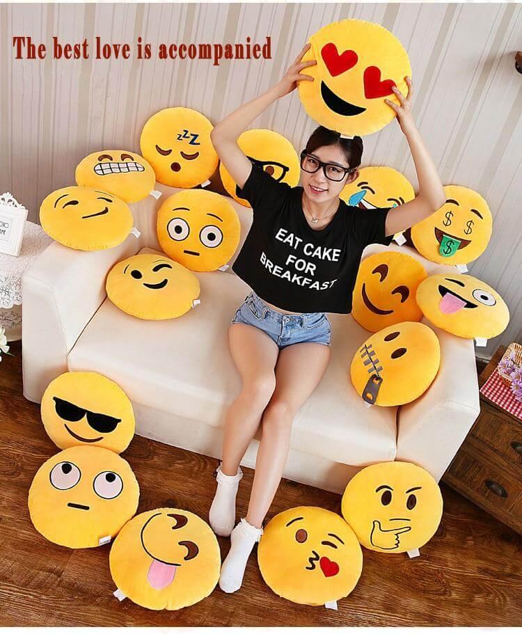 Komplett Emoji Set Kudde
