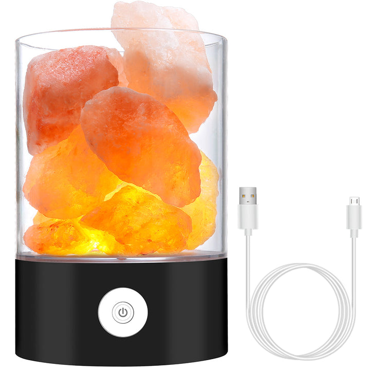 Himalayansk Salt Desk Lamp &amp; Luftrenare Vit