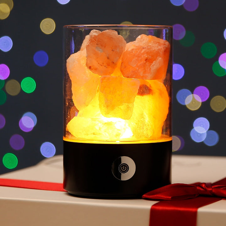 Himalayansk Salt Desk Lamp &amp; Luftrenare Vit