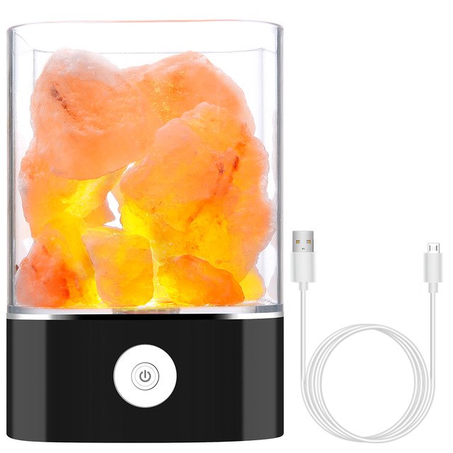Himalayansk Salt Desk Lamp &amp; Luftrenare Vit