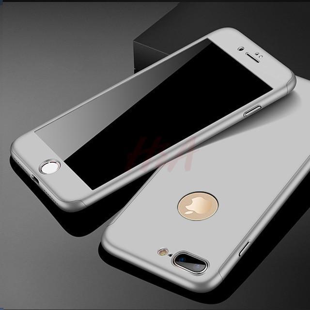 360 Full Protection Phone Case För iPhone Med Framskyddsglas
