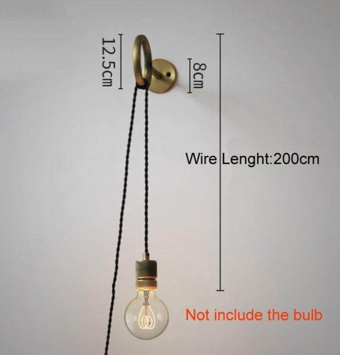 Nordisk Retro Ring Vägglampa med Spegel |