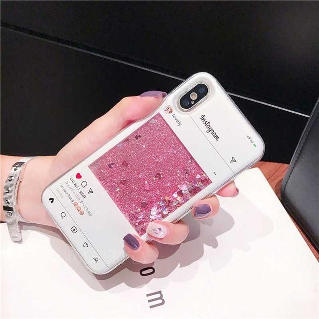 Snygg i Rosa Glittrande Telefonfodral |