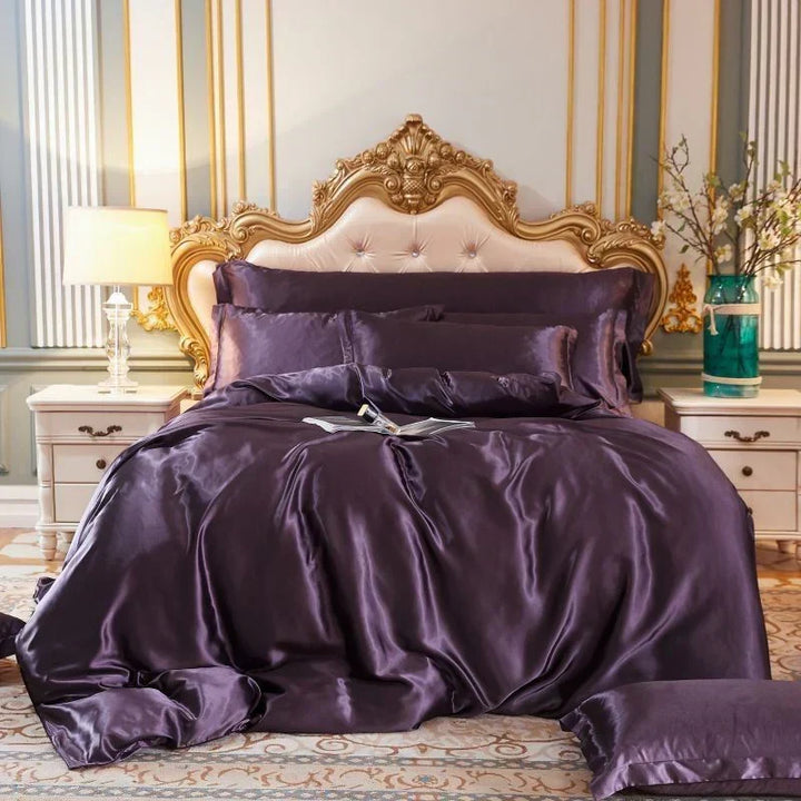 Elegant Satin Silke Sängkläder Set - Lyxig Komfort för Varje Natt
