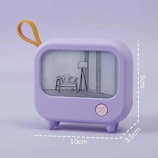 Mini TV-målning LED-nattlampa