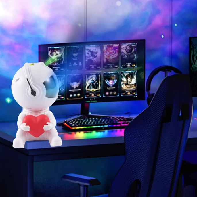 Kärlek Astronaut Galaxy Nattljus Projektor