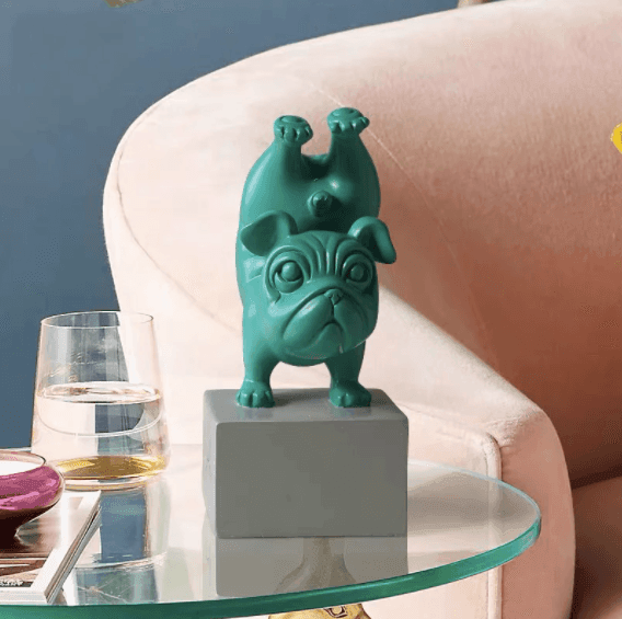 Resin Abstrakt Yoga Bulldog Figur
