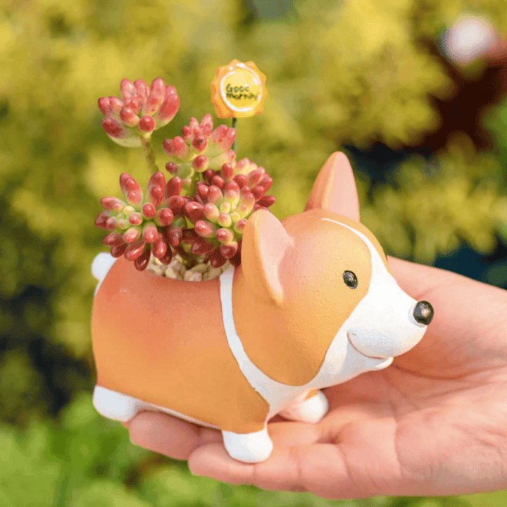 Resin Corgi Mini Blomkruka