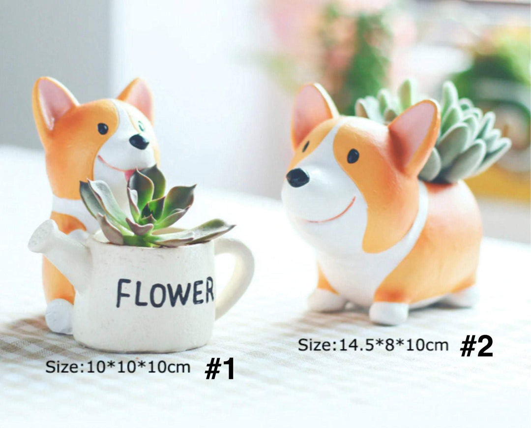 Resin Corgi Mini Blomkruka